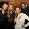 Lindsay Lohan et Kim Kardashian avec Jonathan Cheban et Kanye West au festival d'art contemporain Art Basel à Miami le 4 décembre 2013