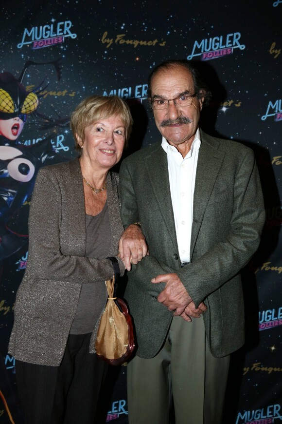Gérard Hernandez et sa femme Micheline - Générale du spectacle de Thierry Mugler au théâtre Comedia, intitule "Mugler Follies". A Paris, le 18 décembre 2013.