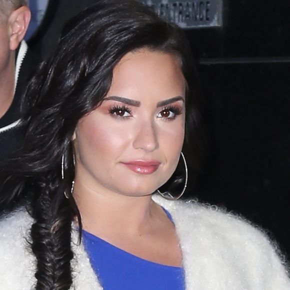 Demi Lovato à son arrivée dans les studios de l'émission TV "Good Morning America" à New York. Le 24 janvier 2018