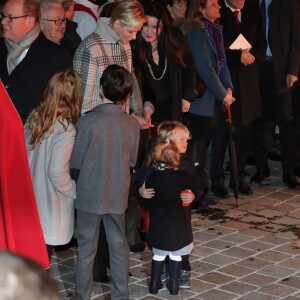 Le prince Jacques et la princesse Gabriella de Monaco ont participé pour la première fois avec leurs parents le prince Albert et la princesse Charlene à la traditionnelle célébration de la Sainte Dévote, Sainte patronne de Monaco, à Monaco, le 26 janvier 2018. © Claudia Albuquerque / Bestimage