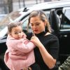 Chrissy Teigen (enceinte) et son mari John Legend arrivent avec leur fille Luna à l'émission 'Watch What Happens Live' à New York, le 31 janvier 2018