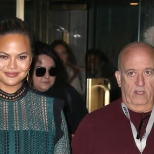 Chrissy Teigen enceinte à la sortie de l'émission 'Today' à New York, le 31 janvier 2018