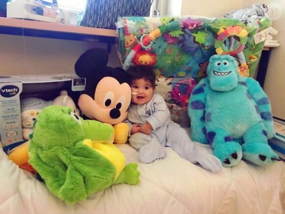 Jesé Rodriguez publie une photo de son fils Nyan, né grand prémturé, sur Instagram le 6 janvier 2018.