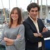 Abdelhafid Metalsi et Carole Bianic posent pour le photocall de la serie ' Cherif ' durant le 15e Festival de la Fiction Tv de La Rochelle le 13 septembre 2013.