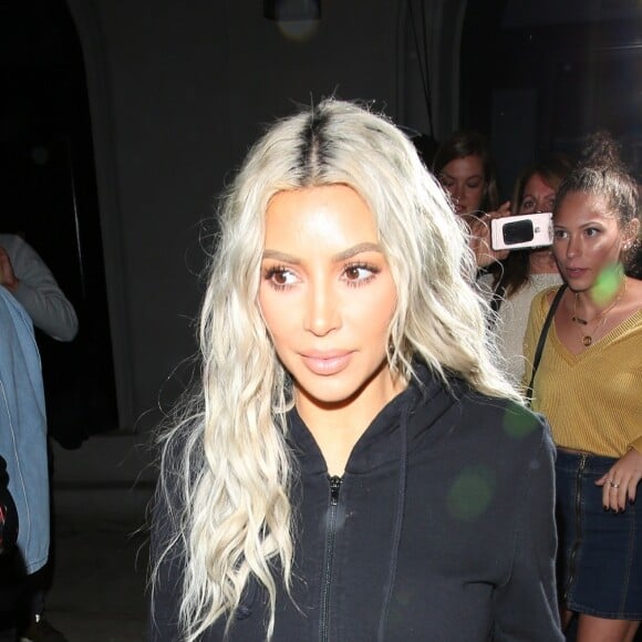 Kim Kardashian et son mari Kanye West sont allés dîner au restaurant à West Hollywood le 12 janvier 2018.