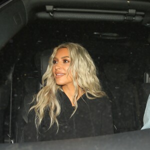 Kim Kardashian et son mari Kanye West sont allés dîner au restaurant à West Hollywood le 12 janvier 2018.