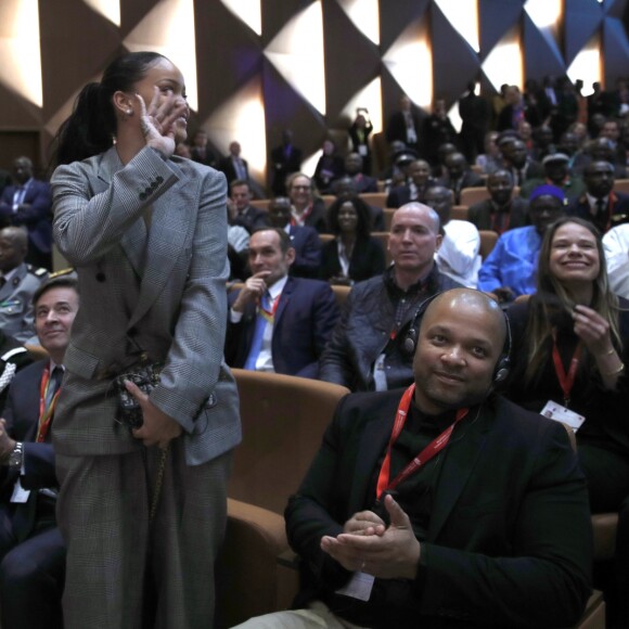 Rihanna assiste à la conférence "GPE Financing Conference, an Investment in the Future" à Dakar, le 2 février 2018.