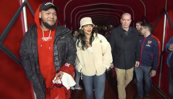 Rihanna et son frère Rorrey Fenty - Match Arsenal vs Everton à l'Emirates Stadium à Londres le 3 février 2018.