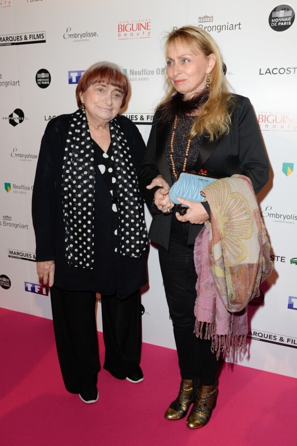 Agnès Varda et sa fille Rosalie Varda - 25ème édition des Trophées du Film Français 2018 au Palais Brongniart à Paris, le 6 février 2018. © Coadic Guirec/Bestimage