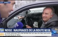 Yves Lecoq, bloqué une nuit dans sa voiture, témoigne sur BFMTV le 7 février 2018.