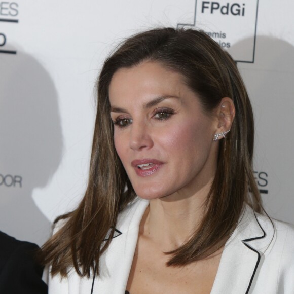 La reine Letizia d'Espagne assiste à la remise des prix de la "Fundación Princesa de Girona" à Mérida le 7 février 2018.