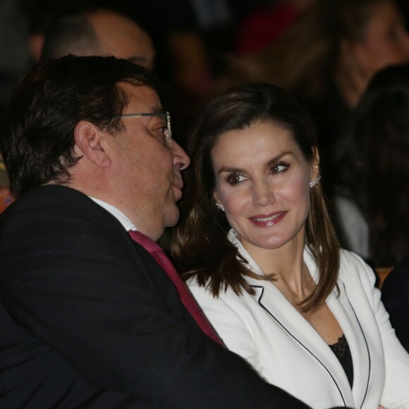 La reine Letizia d'Espagne assiste à la remise des prix de la "Fundación Princesa de Girona" à Mérida le 7 février 2018.