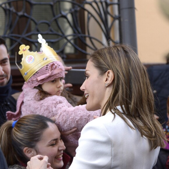 La reine Letizia d'Espagne assiste à la remise des prix de la "Fundación Princesa de Girona" à Mérida le 7 février 2018.