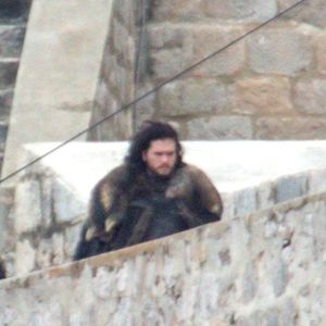 Kit Harrington sur le tournage de la saison 8 de Game of Thrones à Dubrovnik en Croatie, le 7 février 2018.