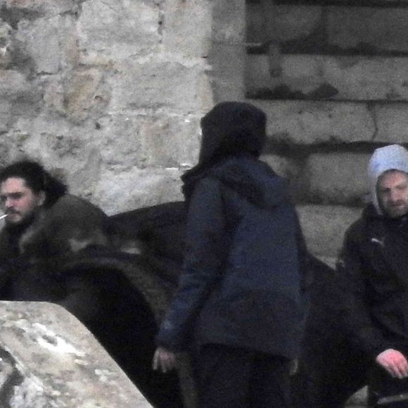 Kit Harrington sur le tournage de la saison 8 de Game of Thrones à Dubrovnik en Croatie, le 7 février 2018.