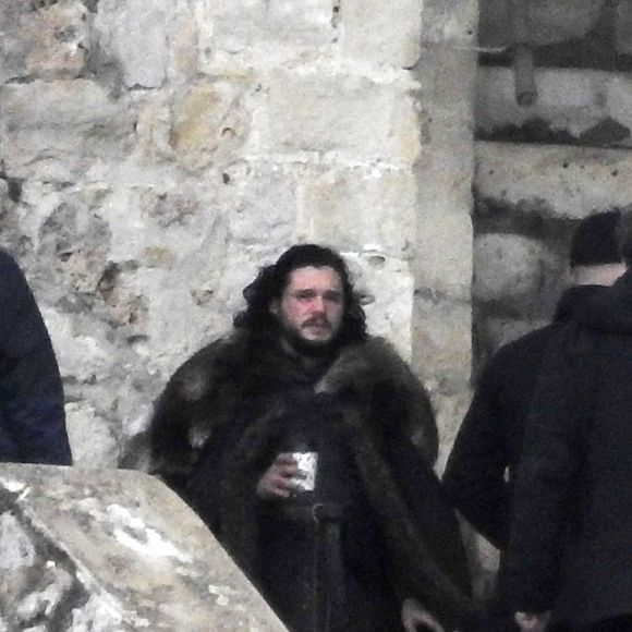 Kit Harrington sur le tournage de la saison 8 de Game of Thrones à Dubrovnik en Croatie, le 7 février 2018.