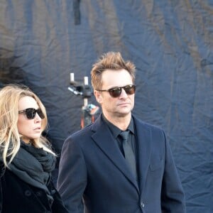 Laura Smet, David Hallyday - Arrivées des personnalités en l'église de La Madeleine pour les obsèques de Johnny Hallyday à Paris le 8 decembre 2017. © Veeren/Bestimage