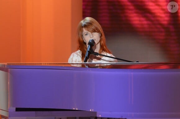 Axelle Red à l'enregistrement de l'émission "Vivement Dimanche" à Paris, le 10 avril 2013.