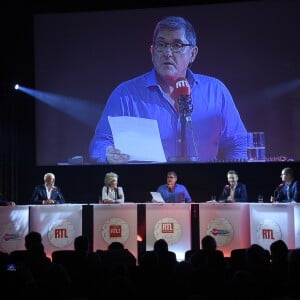 Yves Calvi lors de la conférence de presse de rentrée de la station de radio RTL à Paris. Le 13 septembre 2017 © Coadic Guirec / Bestimage