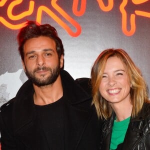 Maxim Nucci et sa compagne Isabelle Ithurburu - Avant-première du film "Rock'n Roll" au Pathé Beaugrenelle à Paris le 13 février 2017. © Coadic Guirec / Bestimage