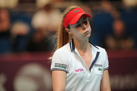 Alizé Cornet éliminée en 8ème de finale par Lucie Safarova lors du 21ème Open GDF-SUEZ au stade Pierre De Coubertin à Paris le 31 janvier 2013.