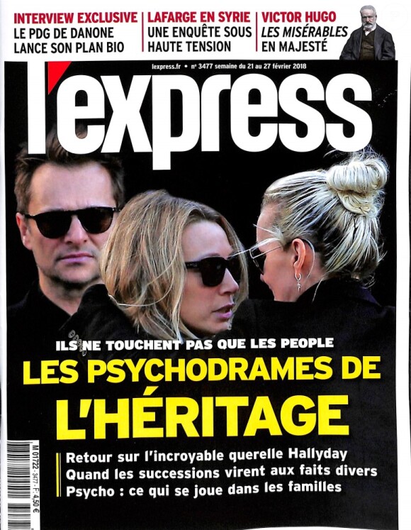Couverture du magazine "L'Express" en kiosques le 21 février 2018