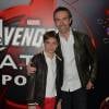 Matthieu Gonet et son fils Alexandre - Vernissage de l'exposition "Marvel Avengers S.T.A.T.I.O.N." à La Défense le 3 mai 2016. © Veeren/Bestimage
