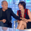 Nolwenn Leroy et Laurent Baffie complices et amusés face à Michel Fugain dans "Salut les terriens !" (C8), le 23 septembre 2017.