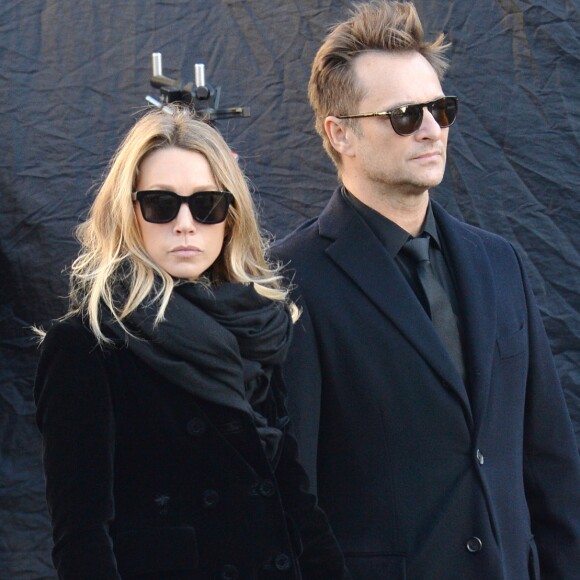 Laura Smet, David Hallyday - Arrivées des personnalités en l'église de La Madeleine pour les obsèques de Johnny Hallyday à Paris le 8 decembre 2017. © Veeren/Bestimage