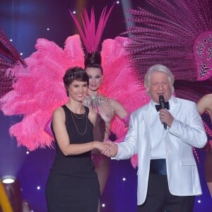 Exclusif - Eglantine Eméyé, Patrick Sébastien - Enregistrement de l'émission "Le Plus Grand Cabaret du Monde spécial nouvel an" présentée par P. Sébastien à La Plaine St-Denis le 4 décembre 2017. © Giancarlo Gorassini/Bestimage