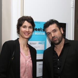 Exclusif - Eglantine Emeyé et Jeff Domenech - Soirée de lancement du livre "Tweets Post mortem" de Jeff Domenech et départ en retraite de France Télévisions de Daniel Lauclair à Paris, France, le 23 janvier 2017 au siège de Pernod Ricard.  © Baldini-Guignebourg/Bestimage