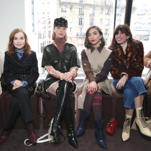 Ariane Labed, Isabelle Huppert, Mia Goth, Rowan Blanch, Lou Doillon - People au défilé de mode "Chloé", collection prêt-à-porter automne-hiver 2018/2019, à Paris le 1er mars 2018