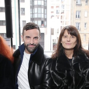 Grace Coddington, Nicolas Ghesquière, Marie-Amélie Sauvé, Hidetoshi Nakata - People au défilé de mode "Chloé", collection prêt-à-porter automne-hiver 2018/2019, à Paris le 1er mars 2018