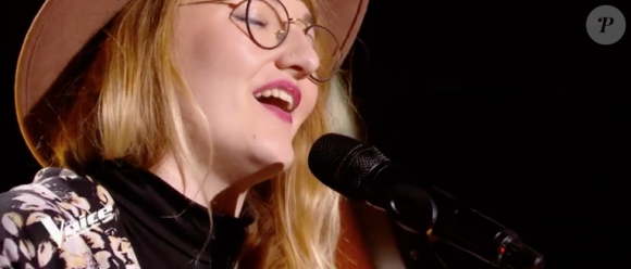 Jody Jody dans "The Voice 7" sur TF1 le 3 mars 2018.