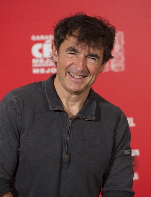 Albert Dupontel lors du photocall du film "9 mois ferme" à Madrid, le 8 avril 2014.