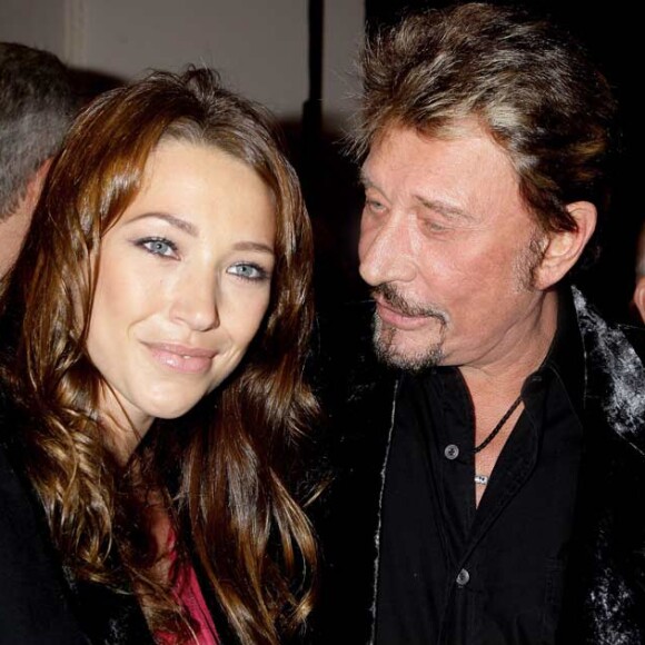 Laura Smet avec Johnny et Laeticia Hallyday à Paris en 2008