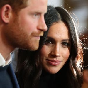 Le prince Harry et Meghan Markle lors d'une réception pour les jeunes au palais de Holyroodhouse à Edimbourg, en Ecosse, le 13 février 2018.