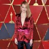 Emma Stone sur le tapis rouge des Oscars 2018 au Dolby Theatre, le 4 mars 2018.