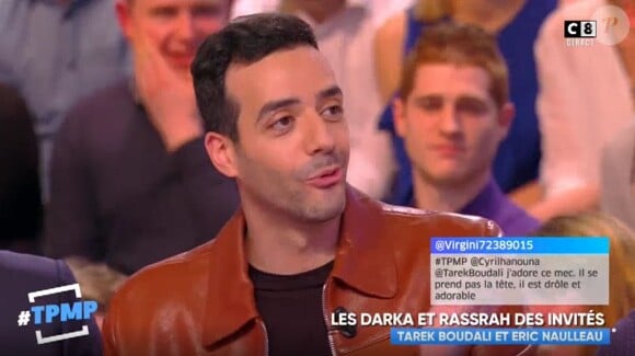 Tarek Boudali, invité de "Touche pas à mon poste" (C8) lundi 5 mars 2018.