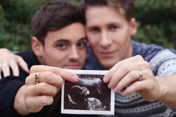 Tom Daley et Dustin Lance Black vont devenir papas. Photo Instagram, le 14 février 2018