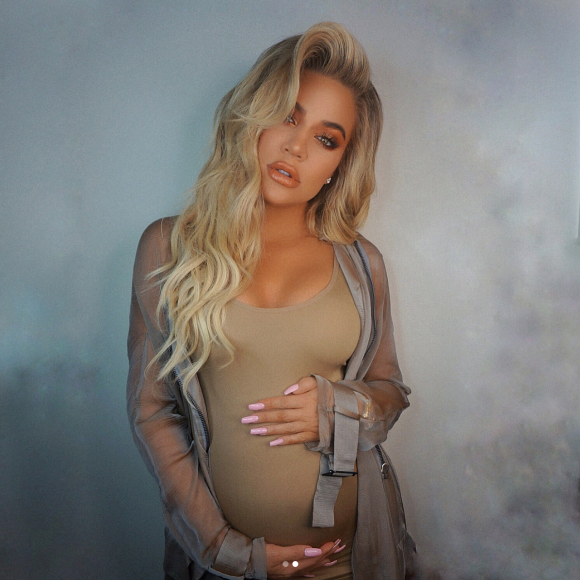 Khloé Kardashian, enceinte. Février 2018.