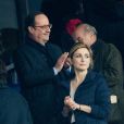 François Hollande et sa compagne Julie Gayet lors du tournoi des six nations de rugby, la France contre l'Angleterre au Stade de France à Saint-Denis, Seine Saint-Denis, France, le 10 mars 2018. Les Bleus s'imposent 22-16. © Cyril Moreau/Bestimage