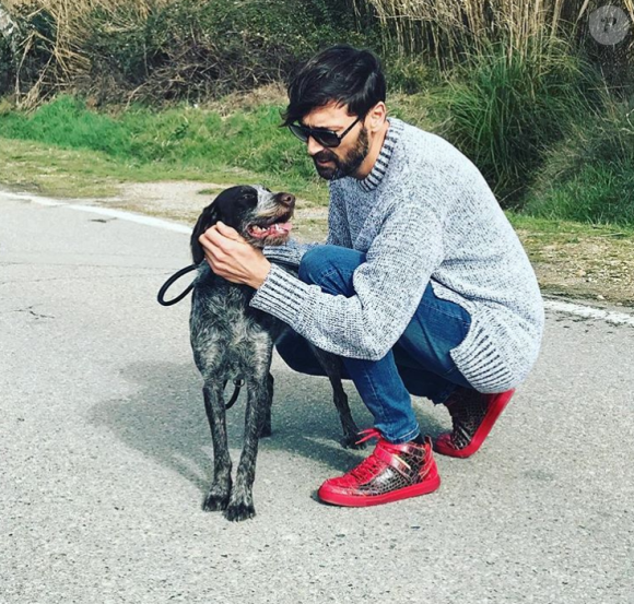 Laurent Kerusoré sauve un chien - Instagram, 11 mars 2018