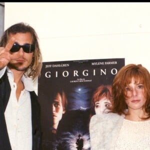Jeff Dahlgren, Mylène Farmer et Laurent Boutonnat - Avant-première du film Giorgino en 1994