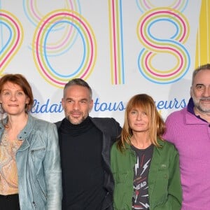 Le jury: Arthur Delaire, Laure Sirieix, Philippe Bas, Axelle Laffont, Antoine Dulery et Jalil Lespert - 100 ans de la lutte contre le cancer à la cité des sciences à Paris, France, le 14 mars 2018. © Veeren/Bestimage