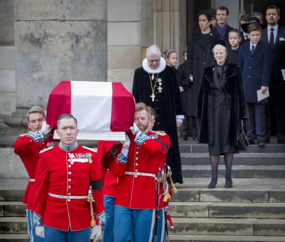 Image des obsèques du prince Henrik de Danemark, le 20 février 2018 au palais Christiansborg à Copenhague.