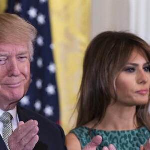 Le président des Etats-Unis Donald Trump reçoit Leo Varadkar, premier ministre d'Irlande, à la Maison Blanche à Washington le 15 mars 2018.