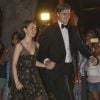 La princesse Alexandra de Hanovre et son compagnon Ben-Sylvester Strautmann lors de la soirée finale du mariage du prince Christian de Hanovre et d'Alessandra de Osma le 17 mars 2018 au Musée Pedro de Osma à Lima au Pérou.