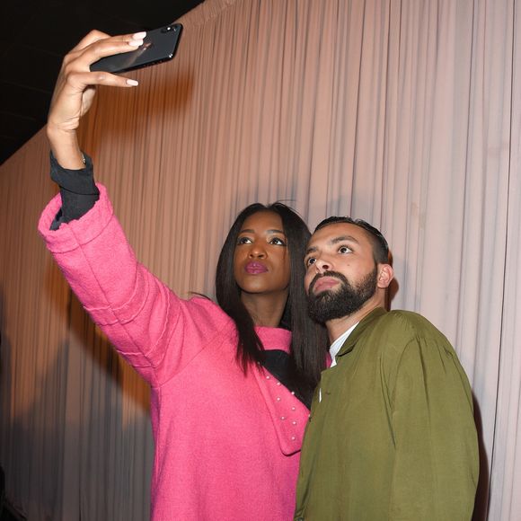 Fahaid Sanober et Hapsatou Sy - Défilé Fahaid Sanober à l'hôtel Marignan à Paris, le 17 mars 2018. © Coadic Guirec/Bestimage