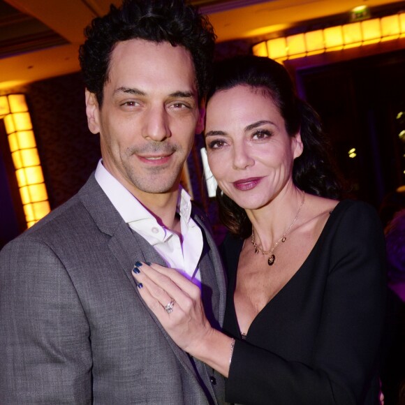 Exclusif - Tomer Sisley avec sa femme Sandra Sisley - Dîner de gala et vente aux enchère pour l'association "Sauveteurs sans frontières" ("Qui sauve une vie sauve l'humanité") à l'hôtel du collectionneur à Paris, France, le 13 février 2018. © Rachid Bellak/Bestimage